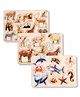 Poptop Kids Colorful Wooden Puzzle Set Featuring 3D Wild animal ,Farm animal  and sea animal  Board for Kids | Montessori Gift Wild animal ,Farm animal  and sea animal)