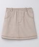 Taffykids Twill Knit Solid Skirt - Beige