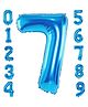 FI - FLICK IN 1 Pc Big Size Number 7 Foil Balloon 32 Inch Large Blue Number Foil Balloon 0 to 9 Number Balloons for Decoration 7th Birthday Anniversary Decoration Items (Pack of 1, Blue)