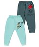 Tiny Hugs Cotton Knit Pack of 2 Star OF The Show Text & Skate Theme Printed Pajamas - Grey & Blue
