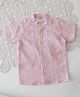 Qvink Cotton Woven Half Sleeves Paisleys Printed Shirt - Pink