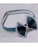 BABY Charm Bow Applique Detailed Pearls Embellished Headband - Green