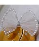 BABY Charm Pearls Embellished Bow Applique Detailed Headband - White