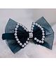 BABY Charm Pearls Embellished Double Bow Applique Detailed Headband - Green