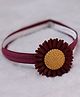 BABY Charm Daisy Designed Headband - Maroon