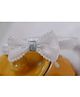 BABY Charm Pearls Embellished Bow Applique Detailed Headband - White
