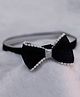 BABY Charm Bow Applique Detailed Pearls Embellished Headband - Black