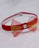 BABY Charm Glitter Bow Applique Detailed Headband - Red
