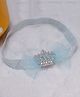 BABY Charm Stones Embellished Crown Applique Detailed Headband - Sky Blue