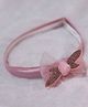 BABY Charm Stones Embellished Bow Applique Detailed Headband - Pink