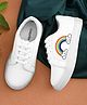 Steprite Rainbow Designed Lace Up Sneakers - White