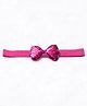 BABY Charm Bow Applique Detailed Sequins Embellished Headband - Dark Pink