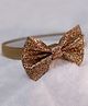 BABY Charm Glitter Bow Applique Detailed Headband - Brown