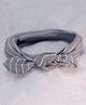 BABY Charm Striped & Bow Applique Detailed Headband - Grey