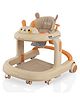 BUNNIE Baby Walker with 3 Height Adjustments, 2-in-1 Push Walker Mode, Toy Tray with Lights and Music (Yellow)