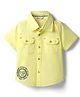 INFINITY Cotton Woven Half Sleeves Believe In Yourself Printed Text Shirt - Yellow