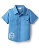 INFINITY Cotton Woven Half Sleeves Believe In Yourself Printed Text Shirt - Blue