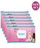 Romsons Spongee Soft And Smooth Baby Cleansing Wipes Enriched with Aloe Vera & Vitamin E | 150x200 mm | Soap & Paraben Free | 72 Wipes/Pack (Pack of 6) 432 Wipes