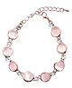 La Flamor Chain Link Bracelet with Crystal Accents 1 Piece, Rose Gold,BR-025