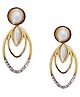 La Flamor Premium Gold Plated Drop Earrings with LA FLAMOR Drop Earrings  1 Pair, Gold Plated with Stones & Crystal Accents,ER-050 - 15 g