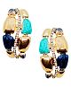 La Flamor Drop Earrings  1 Pair, Gold Plated with Stones & Crystal Accents,ER-048 - 15 g