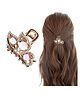 La Flamor Claw Hair Clip  1 Piece, Rose Gold with Crystal Accents, HA-022