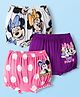 Babyhug Disney Single Jersey Knit Bloomers With Minnie Mouse & Family Print Pack of 3 - Pink Purple & White