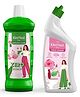Kleenest Bathroom Cleaner & Toilet Cleaner Combo, Zero Bleach, Plant-Based, Rose Fragrance