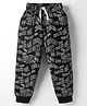 Smarty Boys Sinker Knit Full Length Lounge Pant With Text Print - Black