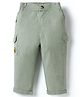 Ollypop Woven Full Length Solid Colour Trouser With Pockets - Light Green