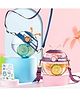 SANJARY Beetle Water Sipper Bottle with neck strap for kids 450 ml color & design may vary