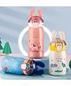 SANJARY Rabbit Ear Insulated Sipper Bottle with Straw and Push Lock 530 ml color & design may vary