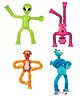 MUREN Bendy Pop Tubes Animal Toys  Flexible Suction Character Figures for Kids | Sensory Toy for Fun & Learning | Alien, Robot, Dog & Giraffe | Pack of 3  Multicolor