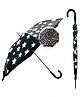 MUREN Magic Umbrella for Women and Men, Stylish Reverse Folding Inverted Umbrella with Star Print, Windproof & UV Protection, C-Shaped Handle for Hands-Free Use (Black & White Star Design)