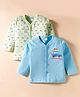 Tango Single Jersey Knit Full Sleeves Jhablas With Vehicle Print Pack Of 2 - Light Blue & Light Green