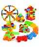 Fiddlerz 103 Pcs Building Blocks for Kids STEM Educational Construction Toy with Wheels Interlocking Bricks Set for Toddlers Boys and Girls Age 3+ (Multicolor)