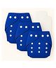 Sparkle Joy Free Size Reusable Cloth Diaper With Insert Pad 3 Pcs Diaper With 2 Pcs Insert- Blue