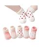 Bembika Cotton Pack Of 5 Polka Dots Designed & Striped Anti Skid Socks - Multi Colour
