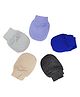 Bembika Cotton Pack Of 5 Solid Non Slip Mittens - Multi Colour