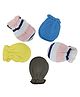 Bembika Cotton Pack Of 5 Striped & Solid Mittens - Multi Colour