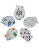 Bembika Cotton Pack Of 5 Floral & Space Theme Designed Mittens - Multi Colour
