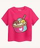 Guugly Wuugly Super Soft Combed Compact Cotton Knit Half Sleeves Ice Cream Printed Skin Friendly Tee - Pink