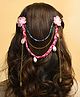 Funkrafts Pearls Embellished Floral Designed Chain Detailed Hair Clip - Pink