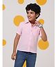Cherry & Jerry Cotton Linen Woven Half Sleeves Solid Shirt - Pink