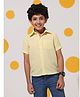 Cherry & Jerry Cotton Linen Woven Half Sleeves Solid Shirt - Yellow