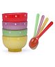 SKB Bowl Set Baby Feeding Bowl and Spoon Set, Jelly Bowl Set, Bowls for Kids with Spoon, Bowls for Snacks, Soup Bowl Set (Big) - Multicolor