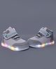 NEW STEPS Colour Blocked & Striped LED Velcro Closure Shoes - Grey
