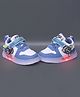 NEW STEPS Rotating Cartoon Applique Detailed Colour Blocked LED Velcro Closure Shoes - Blue