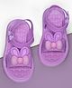 NEW STEPS Bow & Animal Ears Applique Detailed Sandals - Purple