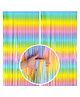 Zyozi Pastel Foil Curtains MultiColor Party Backdrop Foil Fringe Pack Of 4